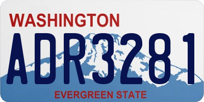 WA license plate ADR3281