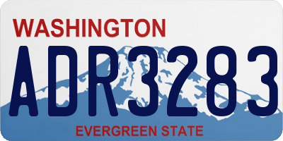 WA license plate ADR3283