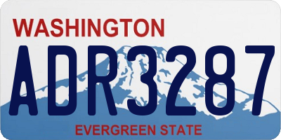 WA license plate ADR3287