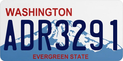 WA license plate ADR3291