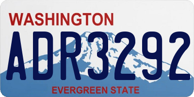 WA license plate ADR3292