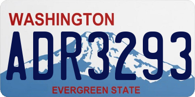 WA license plate ADR3293