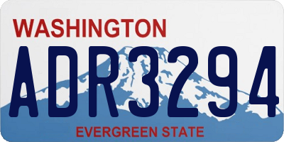 WA license plate ADR3294