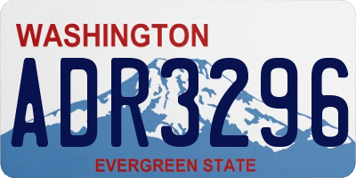 WA license plate ADR3296