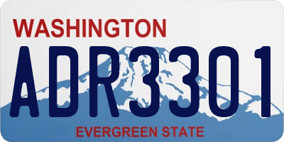 WA license plate ADR3301