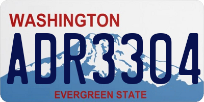 WA license plate ADR3304