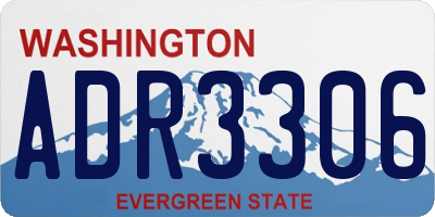 WA license plate ADR3306