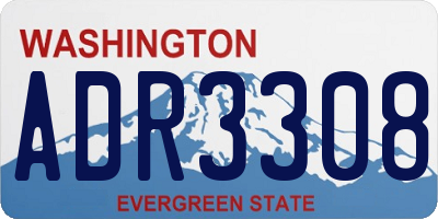WA license plate ADR3308