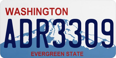 WA license plate ADR3309