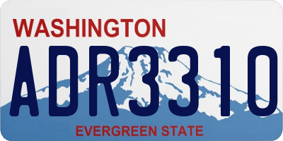 WA license plate ADR3310