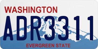 WA license plate ADR3311