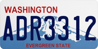 WA license plate ADR3312