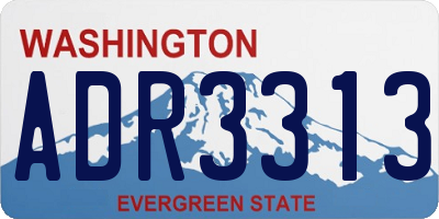 WA license plate ADR3313