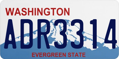 WA license plate ADR3314
