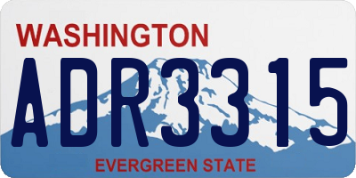 WA license plate ADR3315
