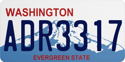 WA license plate ADR3317