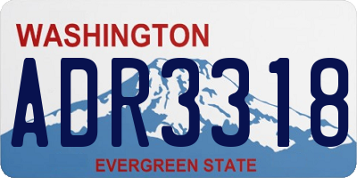 WA license plate ADR3318