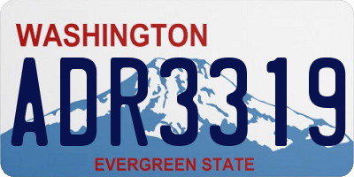 WA license plate ADR3319