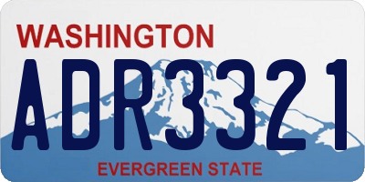 WA license plate ADR3321