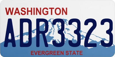 WA license plate ADR3323
