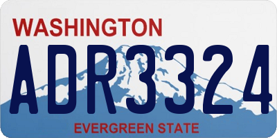 WA license plate ADR3324