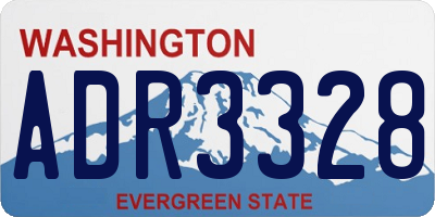 WA license plate ADR3328