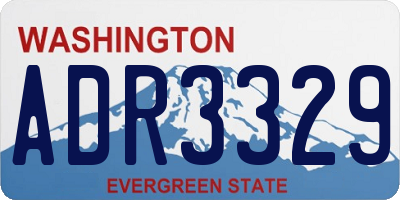 WA license plate ADR3329