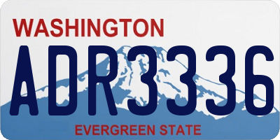 WA license plate ADR3336