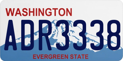 WA license plate ADR3338