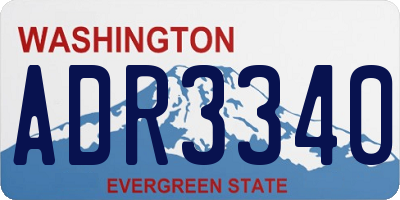 WA license plate ADR3340