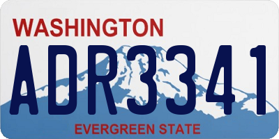 WA license plate ADR3341