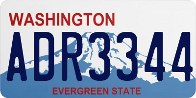 WA license plate ADR3344