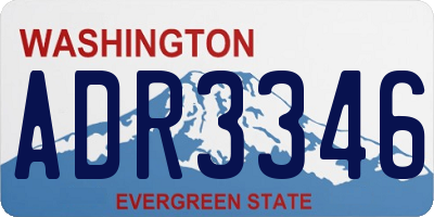 WA license plate ADR3346