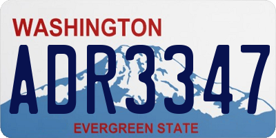 WA license plate ADR3347