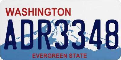 WA license plate ADR3348