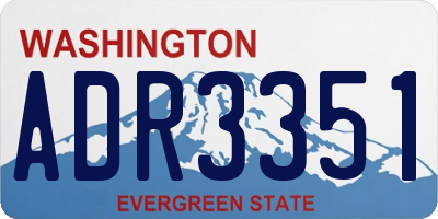 WA license plate ADR3351