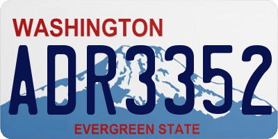 WA license plate ADR3352