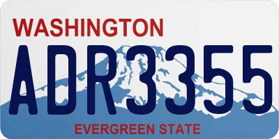WA license plate ADR3355