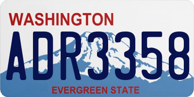 WA license plate ADR3358