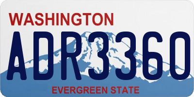 WA license plate ADR3360