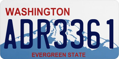 WA license plate ADR3361