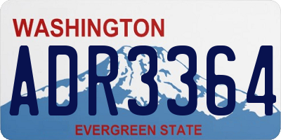 WA license plate ADR3364