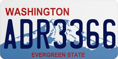 WA license plate ADR3366