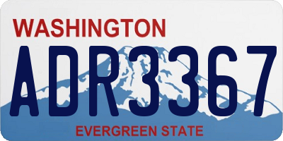 WA license plate ADR3367