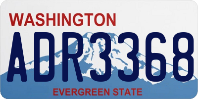 WA license plate ADR3368