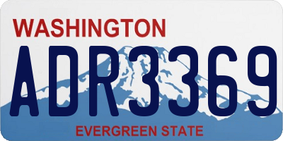 WA license plate ADR3369