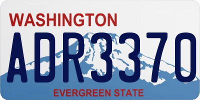 WA license plate ADR3370