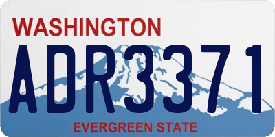WA license plate ADR3371