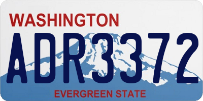 WA license plate ADR3372