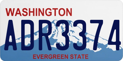WA license plate ADR3374